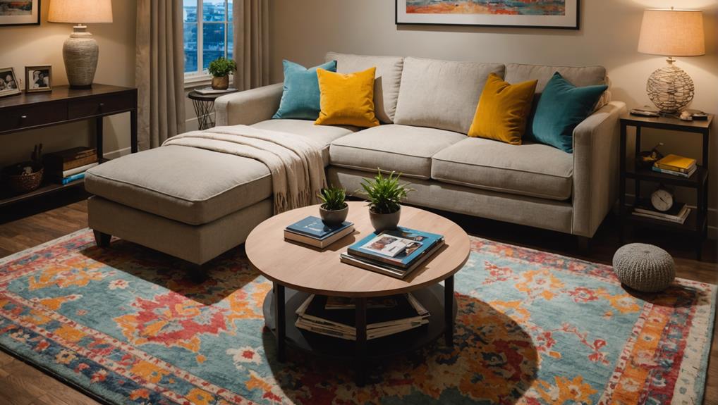 enhance space with rugs